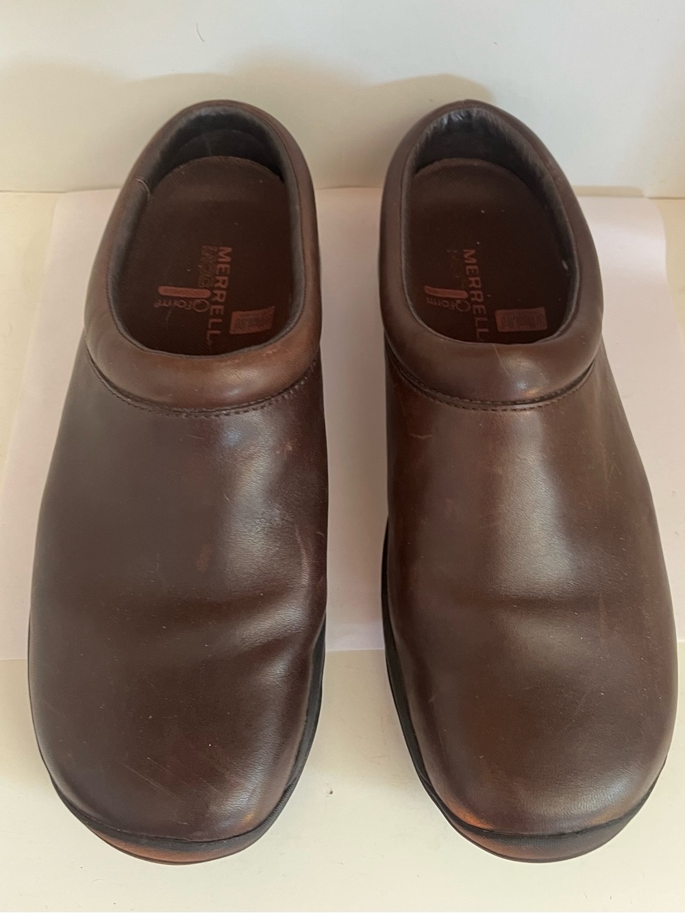 Merrell Men's Brown Leather Slip-On Loafers